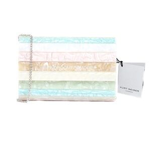 Kurt Geiger London Multicolor Acrylic Striped Clutch